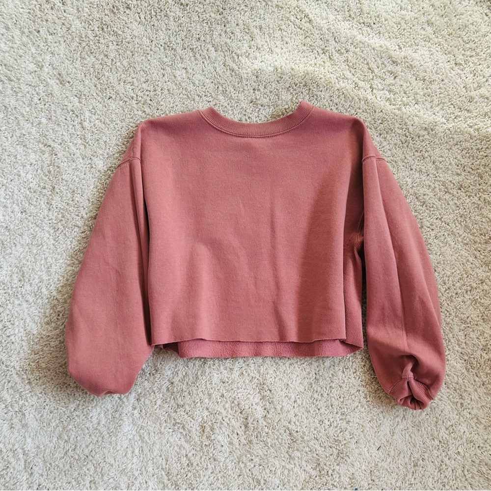 Pink Cropped Sweatshirt
